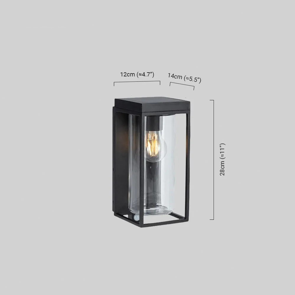 Modern Rectangular Solar Wall Lamp 