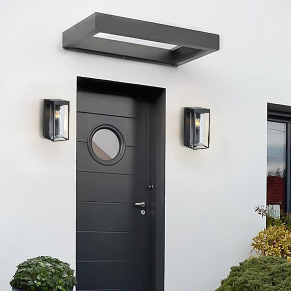 Modern Rectangular Solar Wall Lamp 