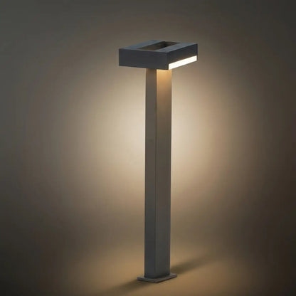 Stellar Minimalist Geometric Pathway Lamp – Black Metal Outdoor Light