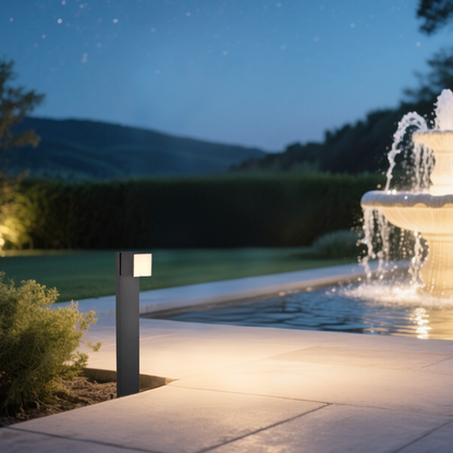 Minimalist Black Outdoor Pathway Lamp C