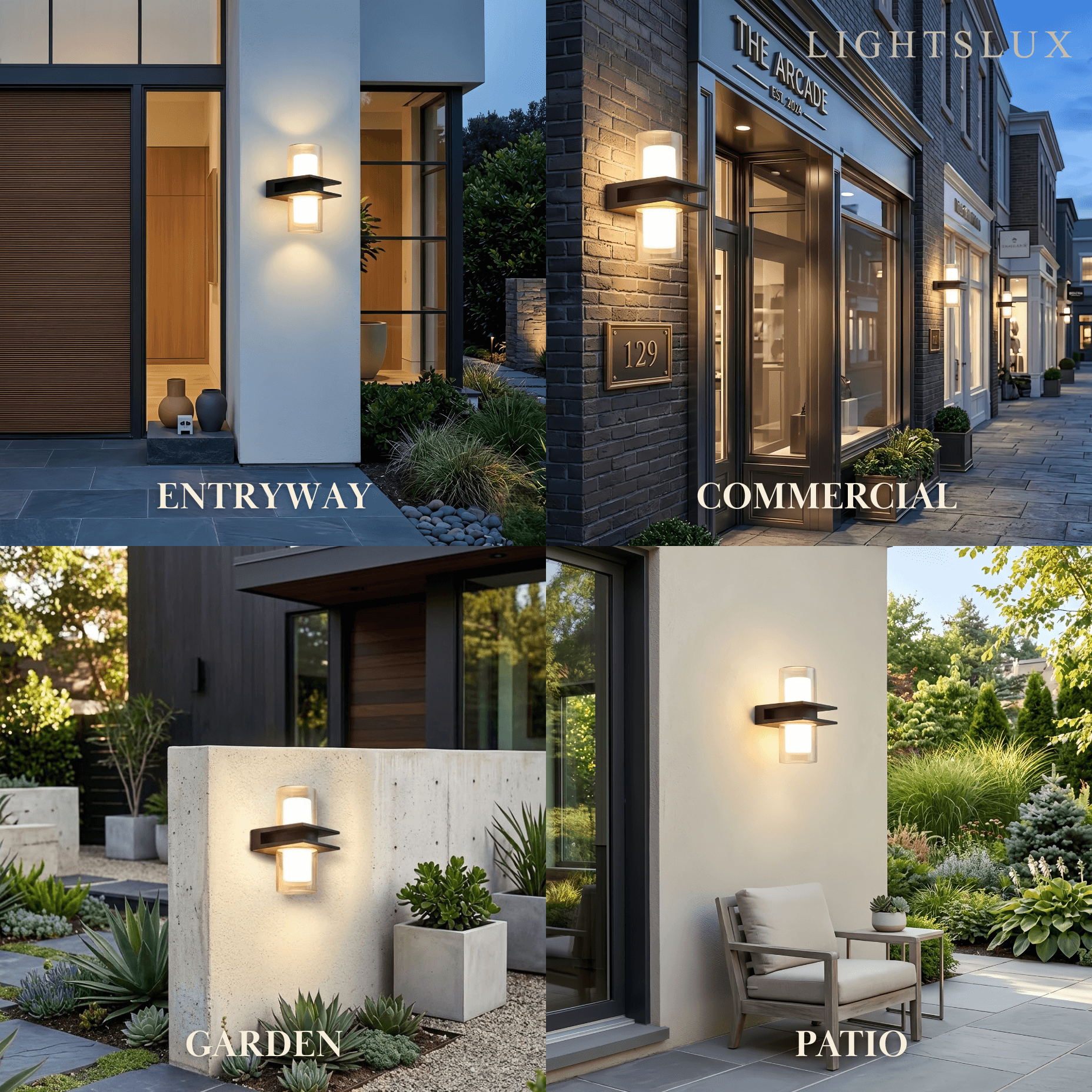 Arcato Modern Outdoor Wall Lamp