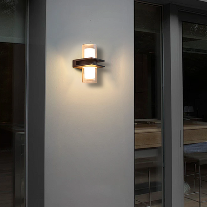 Modern Outdoor Wall Lamp - Black 