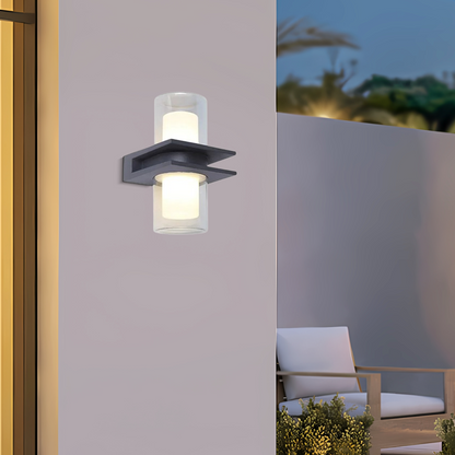 Modern Outdoor Wall Lamp - Black 