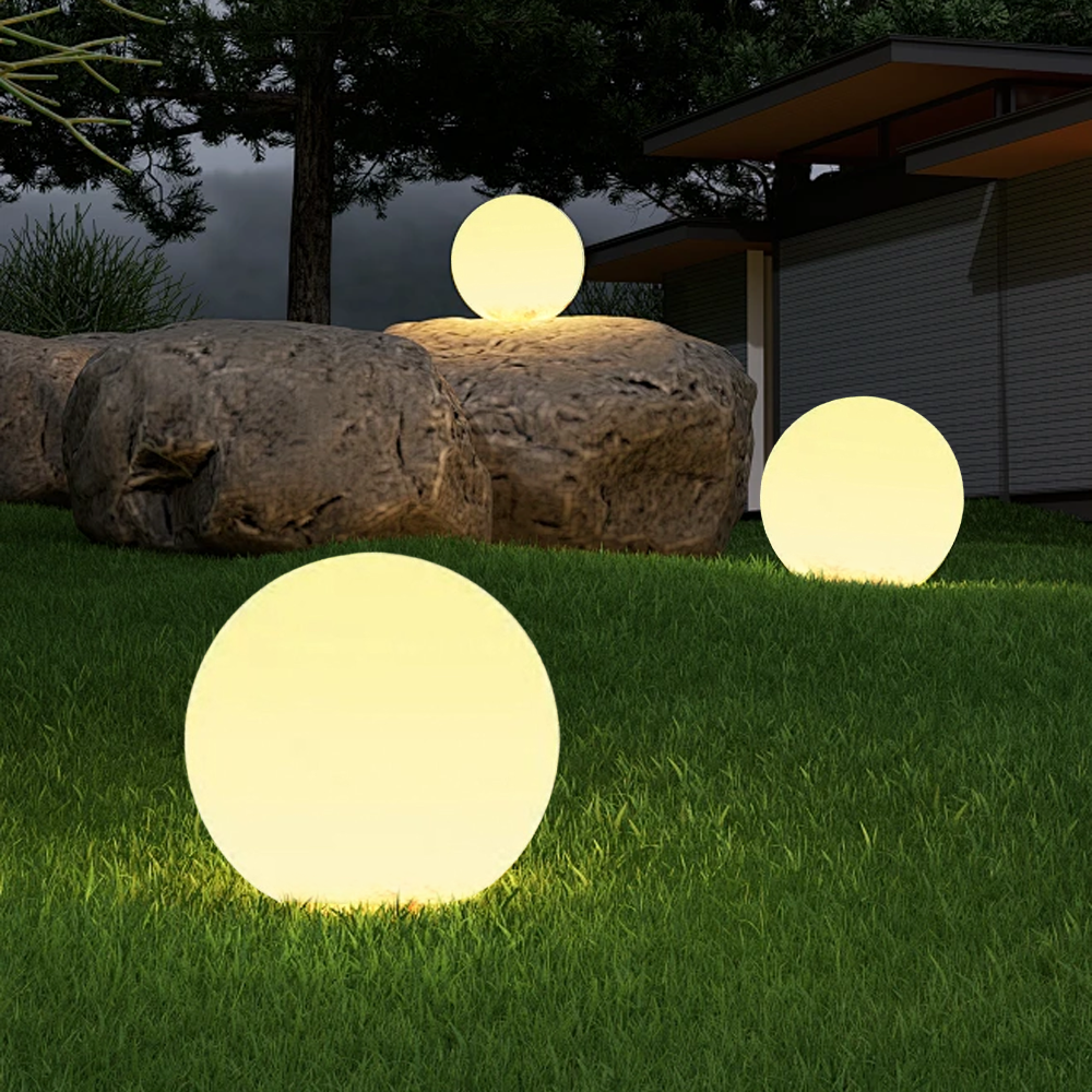 Modern Globular Outdoor Ground Light