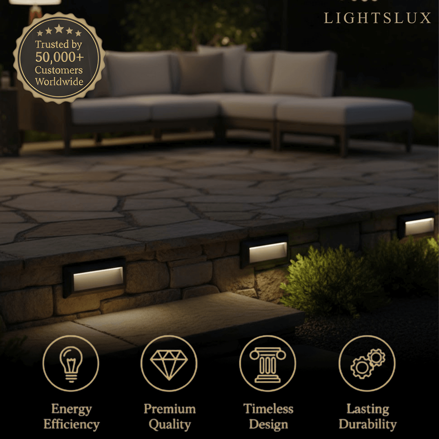 Arcato Modern Outdoor Step Deck Light