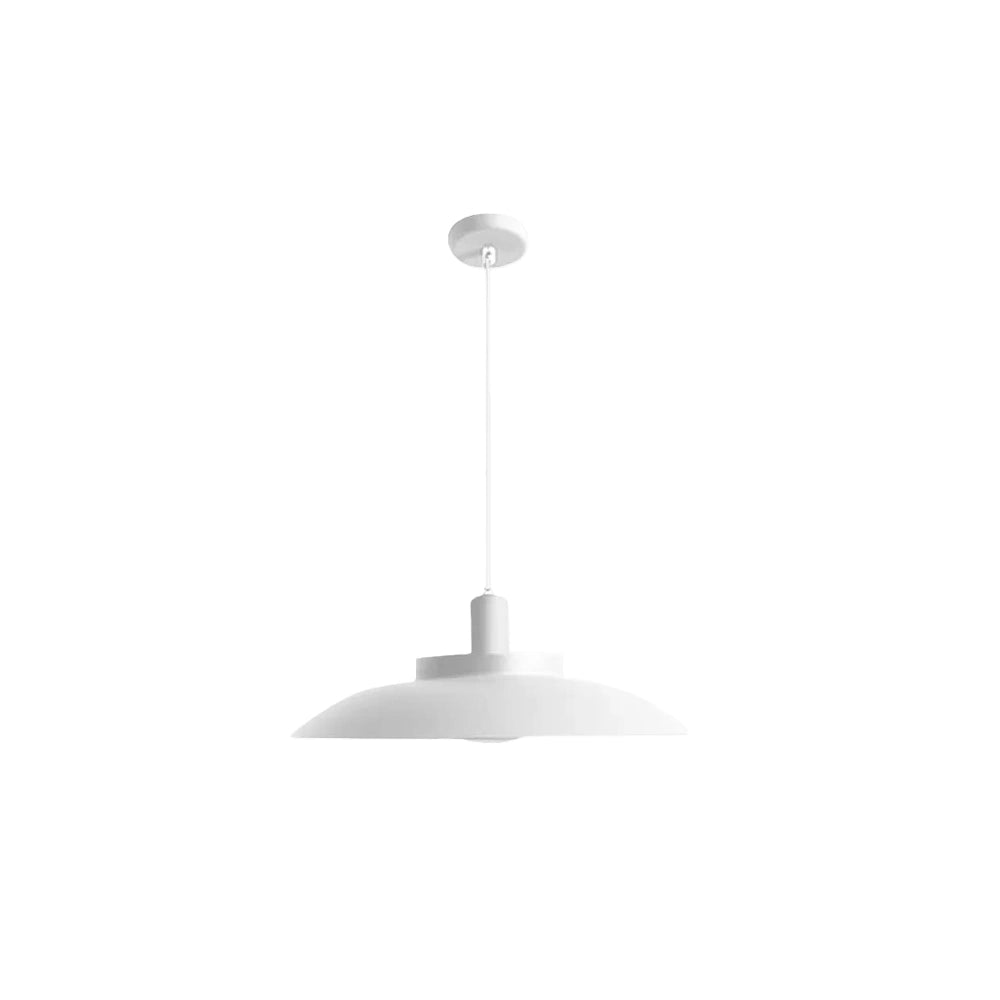 Modern Outdoor Pendant Light - White Metal 