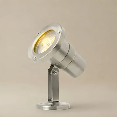 Irondale Modern Pathway Lights - Silver Metal & Glass Irregular Design for Path
