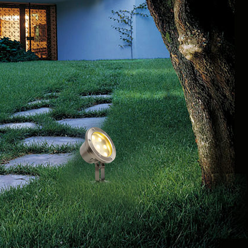 Modern Pathway Lights - Silver Metal & Glass Irregular Design for Path