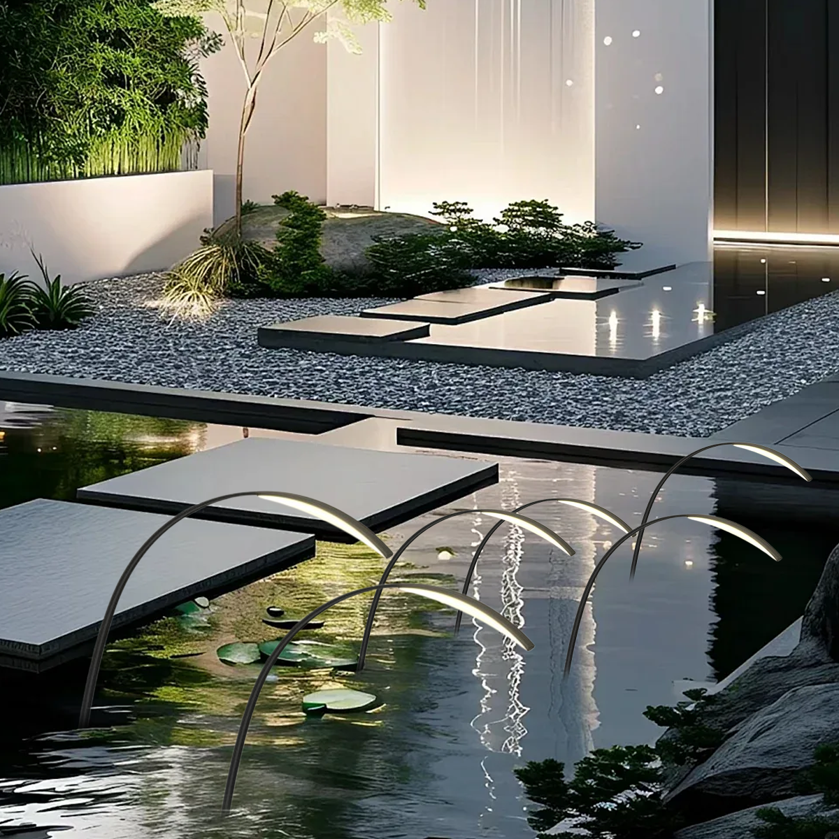 Minimalist Metal & Acrylic Pathway Light