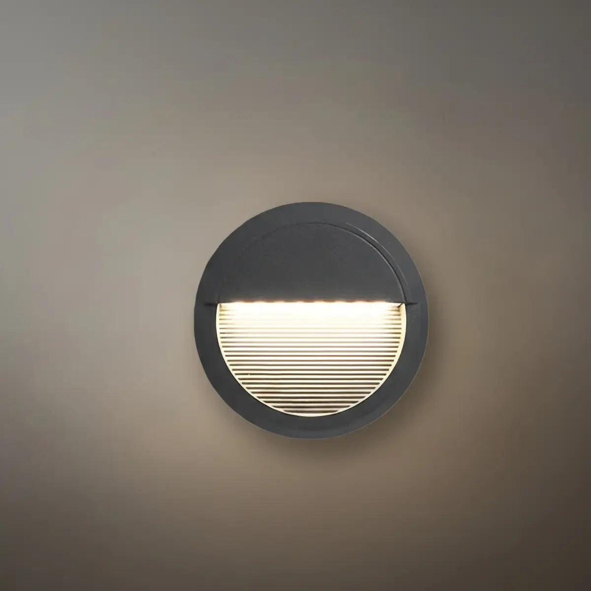 Irondale Modern Metal/Acrylic Outdoor Deck Step Lights - Black Round/Square Staircase