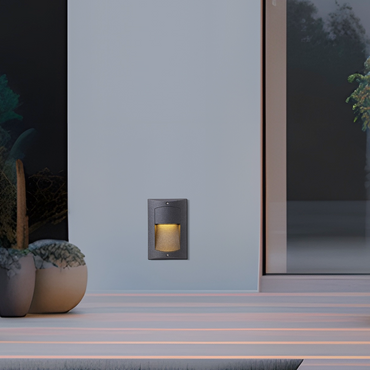 Modern Rectangular Outdoor Deck Step Light