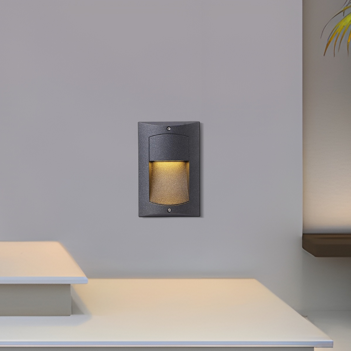 Modern Rectangular Outdoor Deck Step Light