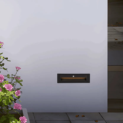 Modern LED Deck Step Light – Black Metal Waterproof Sensor Light for Stairs