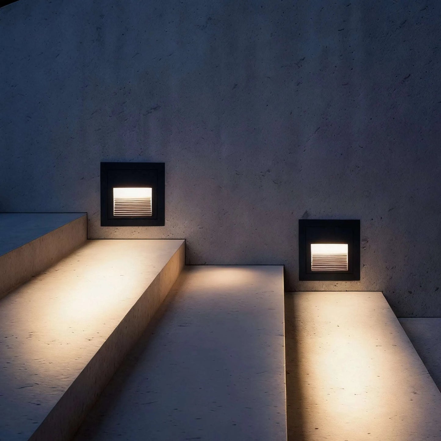 Modern LED Deck Step Light – Black Metal Waterproof Sensor Light for Stairs