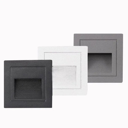 Modern LED Deck Step Light – Black Metal Waterproof Sensor Light for Stairs