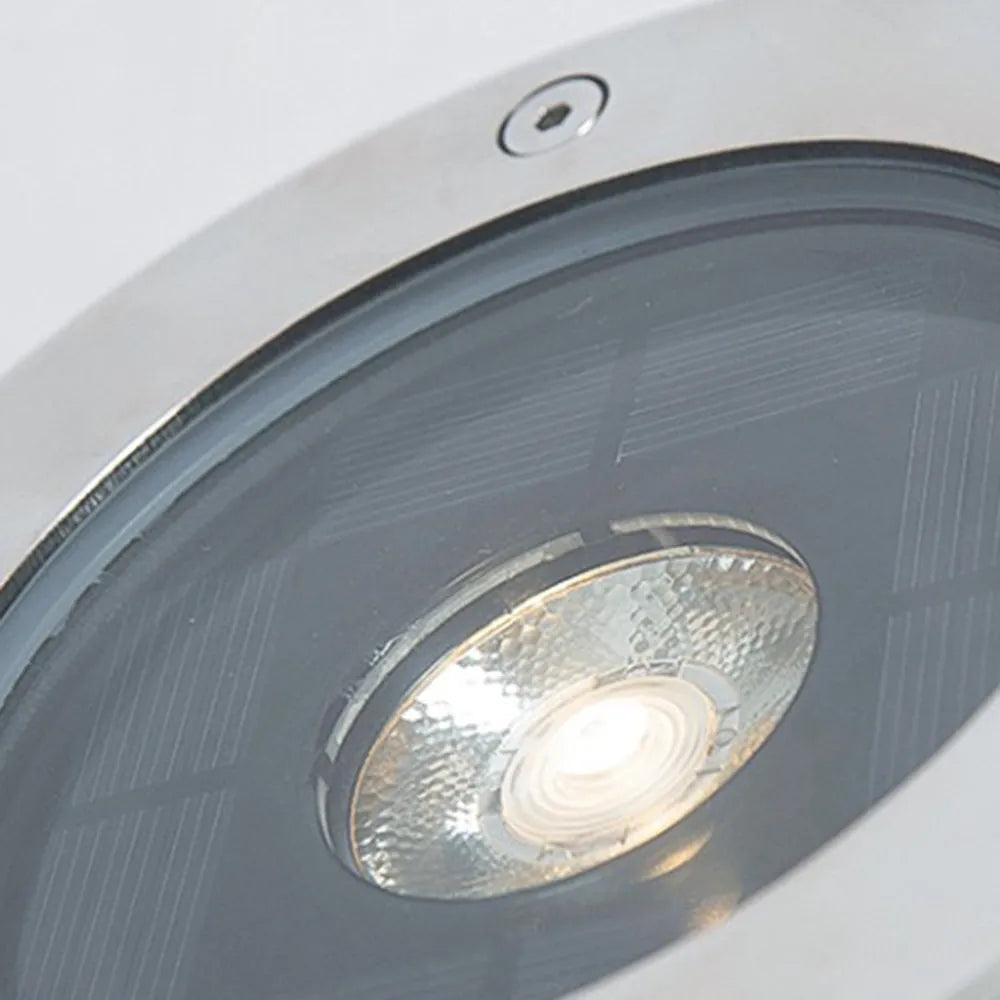 Industrial Outdoor Deck Step Lights - Black Round Metal Design for Garden