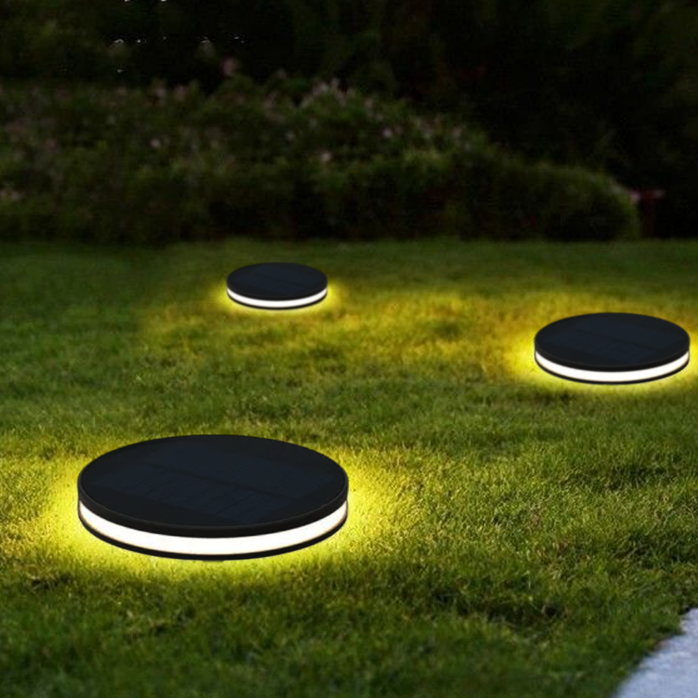 Irondale Industrial Outdoor Deck Step Lights - Black Round Metal Design for Garden