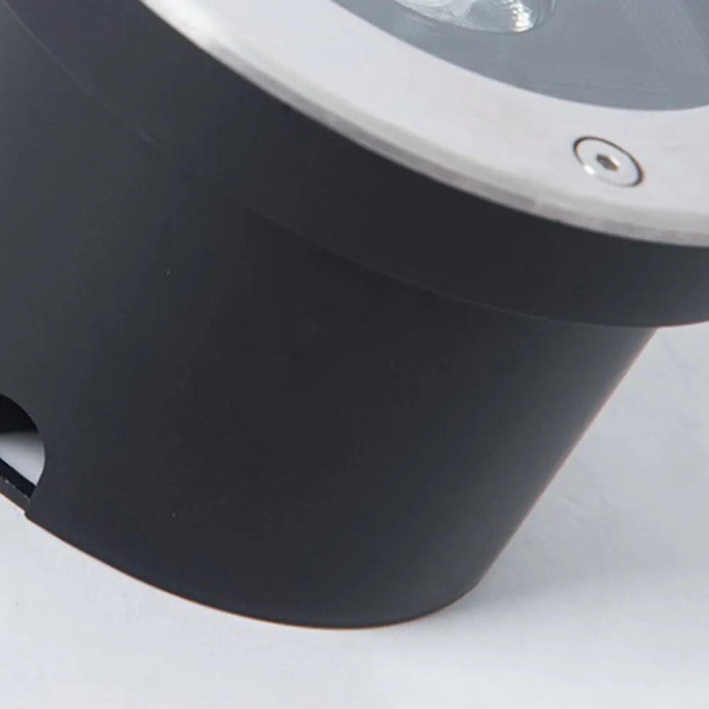 Industrial Outdoor Deck Step Lights - Black Round Metal Design for Garden