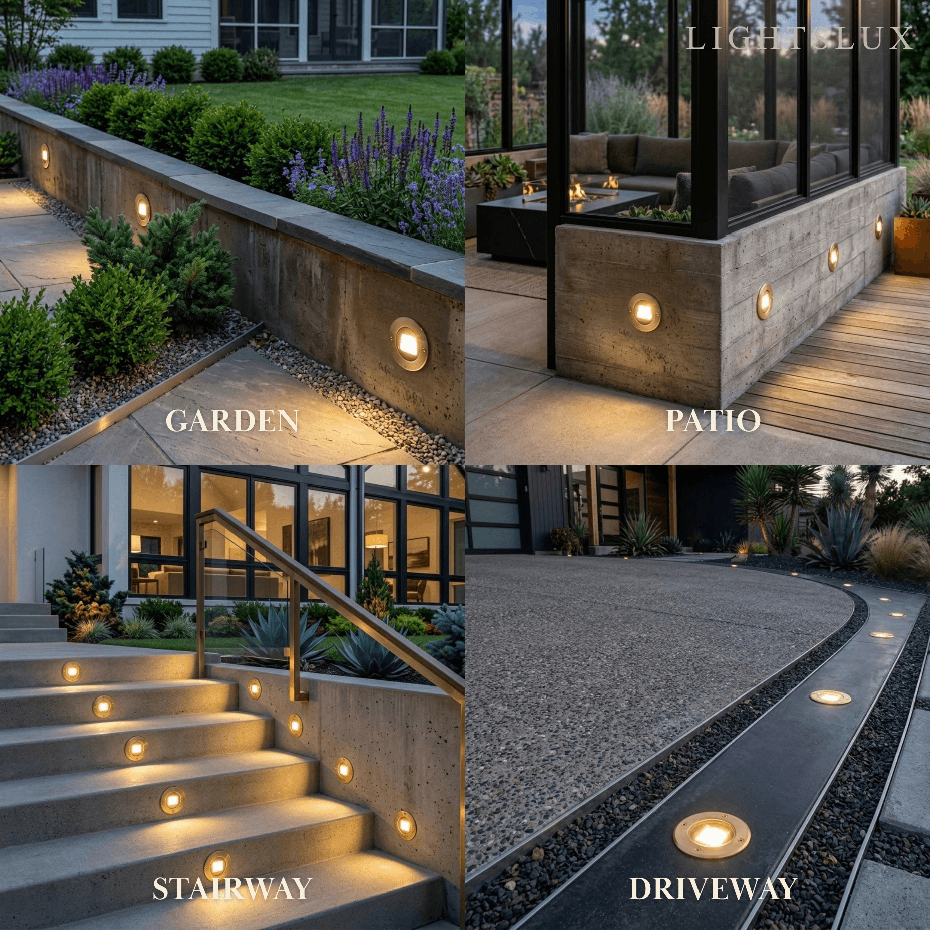 Irondale Minimalist Outdoor Deck Lights - Black