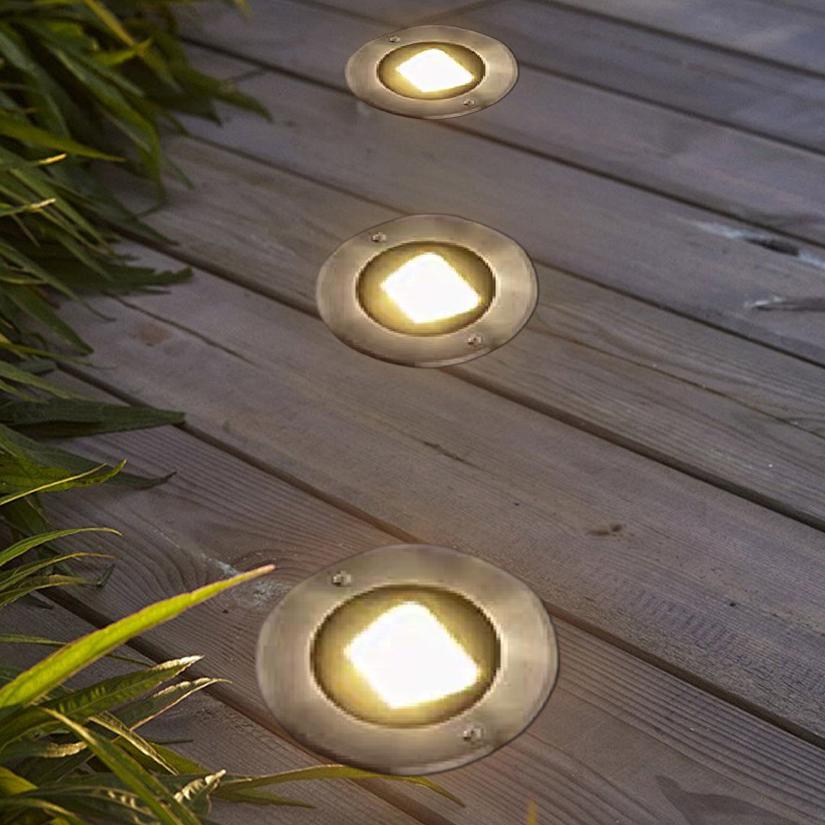 Minimalist Outdoor Deck Lights for stair wall