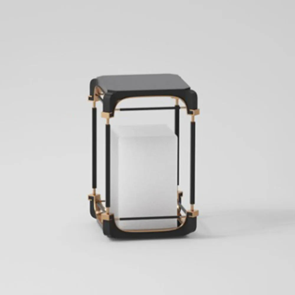 Arcato Modern Square Outdoor Floor Lamp — Black Metal/Acrylic Lantern for Patio
