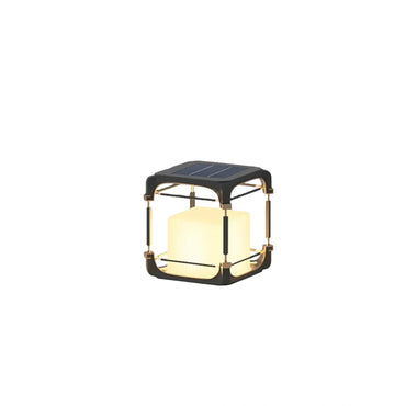Arcato Modern Square Outdoor Floor Lamp — Black Metal/Acrylic Lantern for Patio