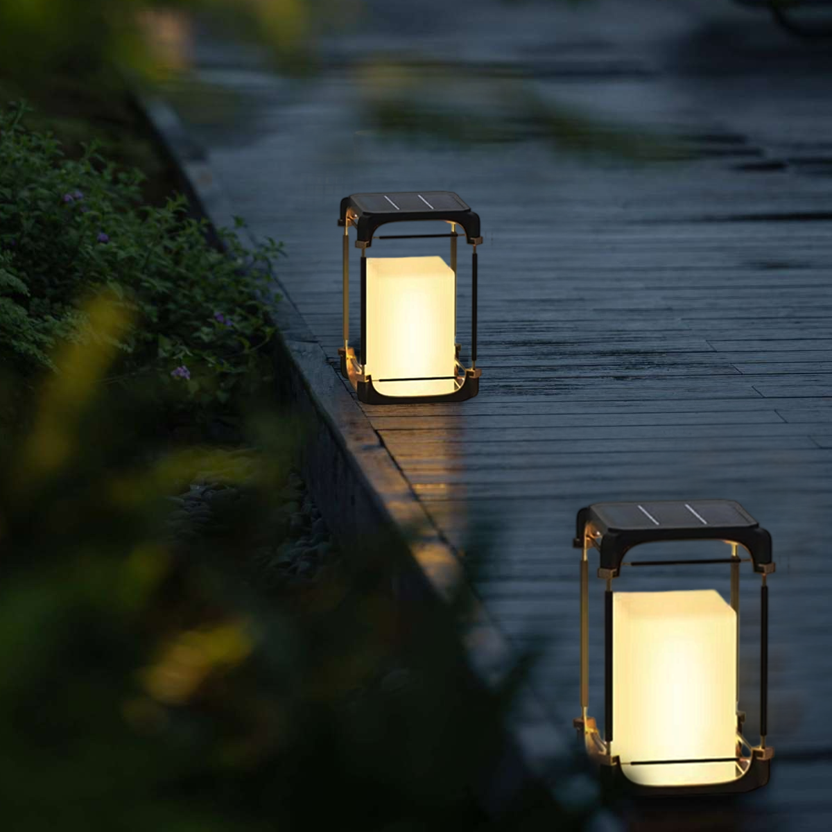 Modern Square Outdoor Floor Lamp