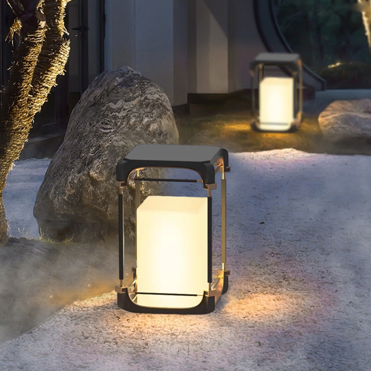 Modern Square Outdoor Floor Lamp