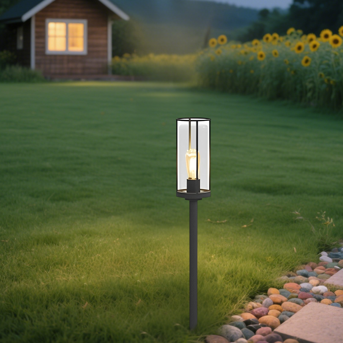 Modern Metal Outdoor Pillar Light