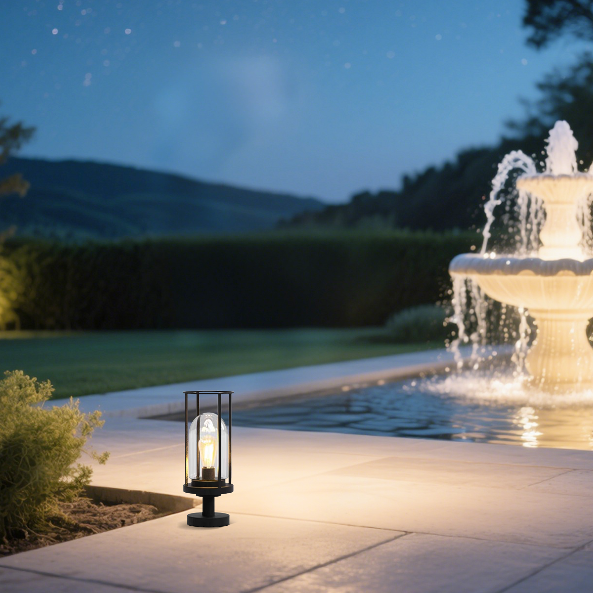 Modern Metal Outdoor Pillar Light