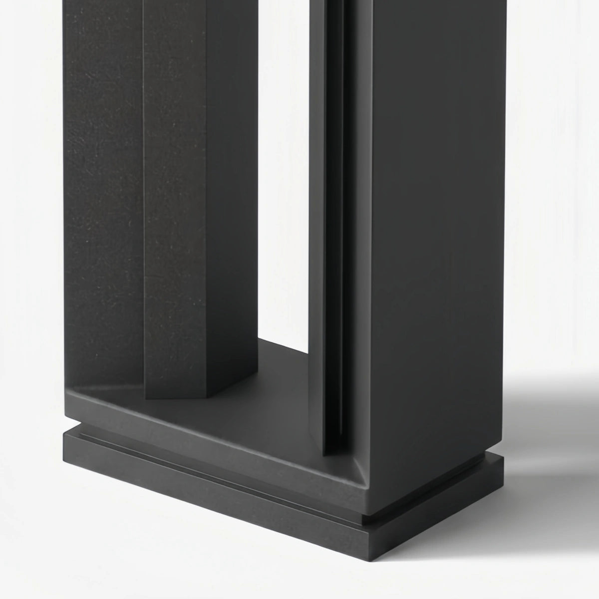 Luz de camino rectangular moderna Arcato - Metal negro/acrílico para senderos de jardín