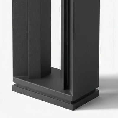 Luz de camino rectangular moderna Arcato - Metal negro/acrílico para senderos de jardín
