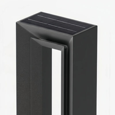 Luz de camino rectangular moderna Arcato - Metal negro/acrílico para senderos de jardín