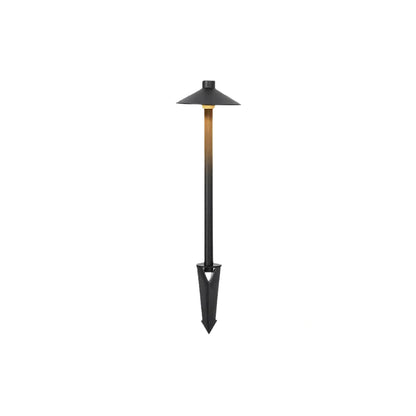 Irondale Modern Black Hooded Outdoor Path Light – Waterproof Garden Lighting