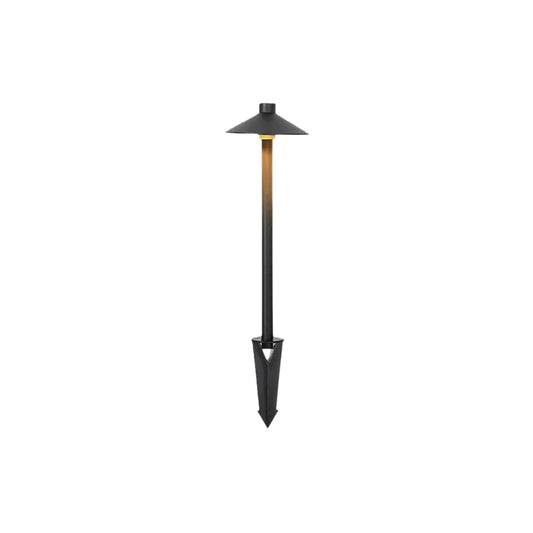 Irondale Modern Black Hooded Outdoor Path Light – Waterproof Garden Lighting