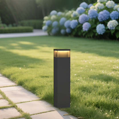 Modern Black Metal Solar Path Light
