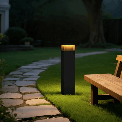 Arcato Modern Black Metal Solar Path Light 