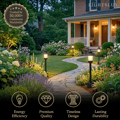 Irondale Modern Hooded Outdoor Pathway Light