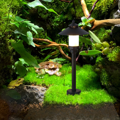 Modern Hooded Outdoor Pathway Light