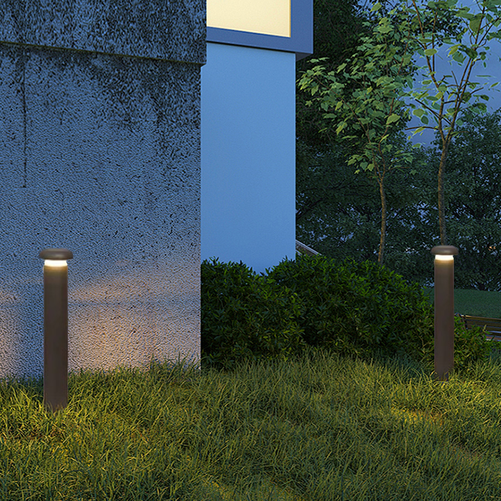 Minimalist Cylindrical Outdoor Pathway Lamp