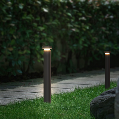 Minimalist Cylindrical Outdoor Pathway Lamp