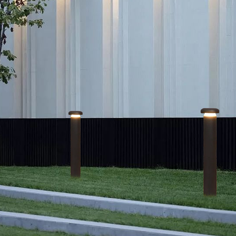 Minimalist Cylindrical Outdoor Pathway Lamp