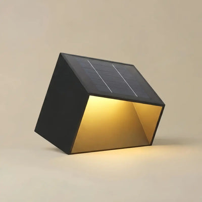 ALS751Irondale Industrial Solar Pathway Lights - Black Irregular Metal & Acrylic Design for Garden