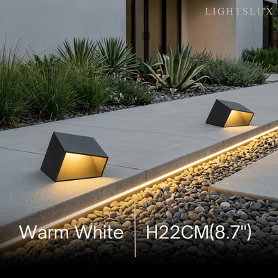 Modern Solar Pathway Lights - Black 