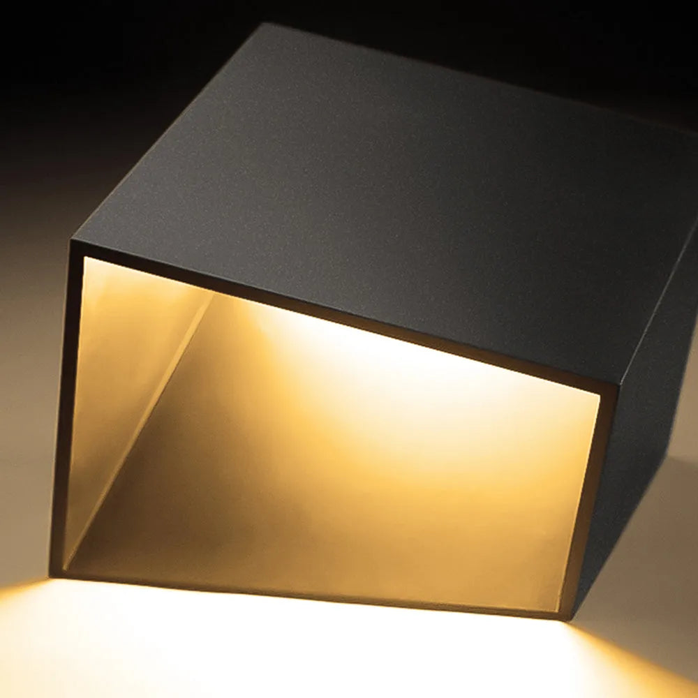 Modern Solar Pathway Lights - Black Irregular Metal & Acrylic