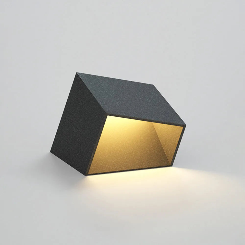 Modern Solar Pathway Lights - Black Irregular Metal & Acrylic 