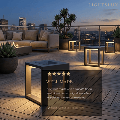 Modern Square Solar Floor Lamp