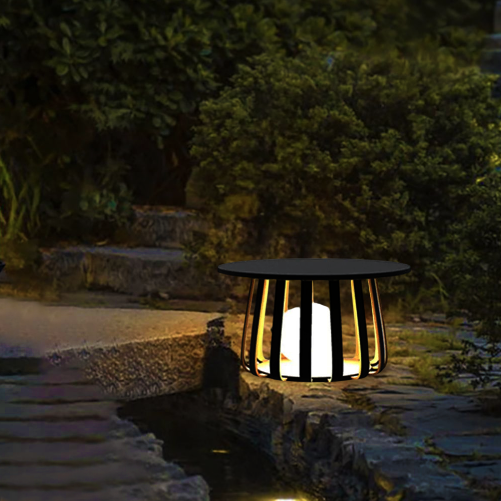 Modern Metal Solar Outdoor Floor Lamp
