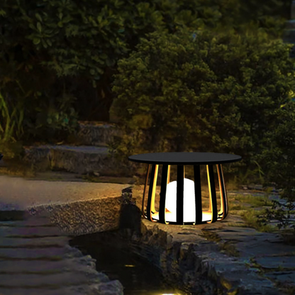 Modern Metal Solar Outdoor Floor Lamp