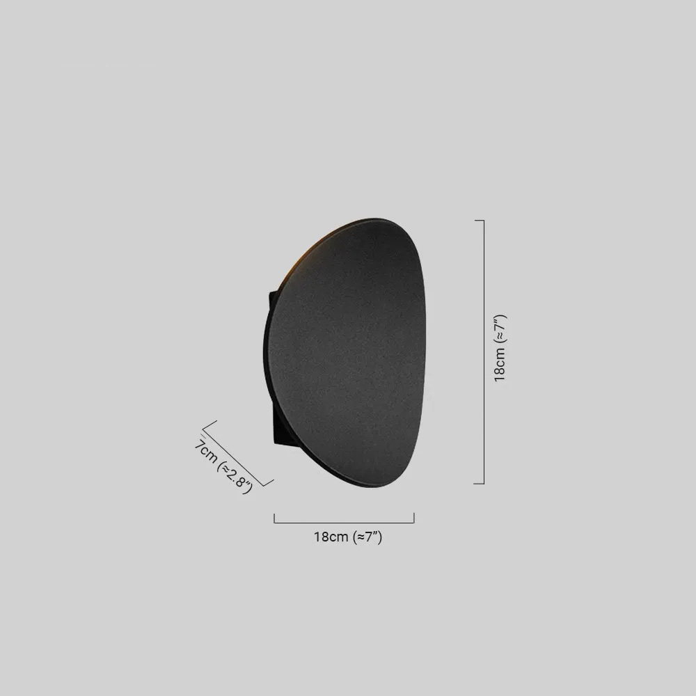 Minimalist Pebble Outdoor Wall Lamp Dimension